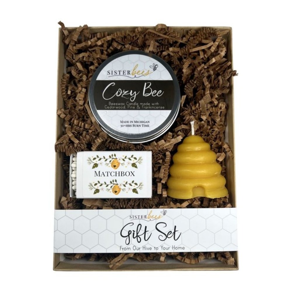Sister Bees Bee Light Cozy Bee Candle Gift Set